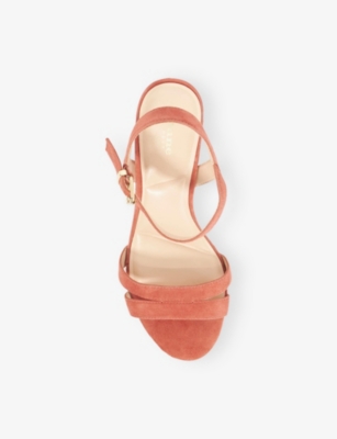 DUNE: Merisa Suede Block-Heel Sandals