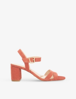 DUNE: Merisa Suede Block-Heel Sandals