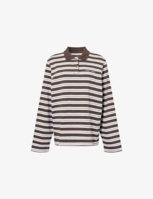 SAMSOE SAMSOE: Sadover Striped Cotton-Jersey Top
