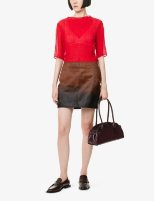 Samsoe & Samsoe Womens Haute Red Samiller Short-sleeves Woven Top In Red