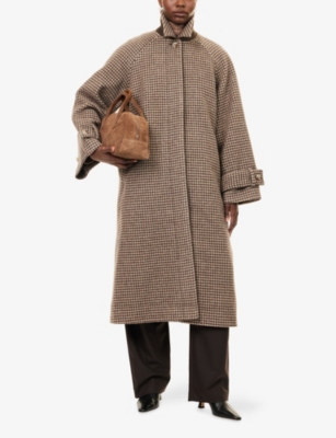 Samsoe & Samsoe Womens Aluminum Ch. Alma Check-pattern Wool-blend Coat In Multi