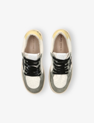 Golden Goose Boy's Ball Star Nappa Leather And Suede Low-top Sneakers, Toddler/kid In White