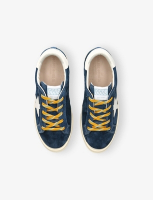 Golden Goose May Leather And Suede Sneakers In Blue