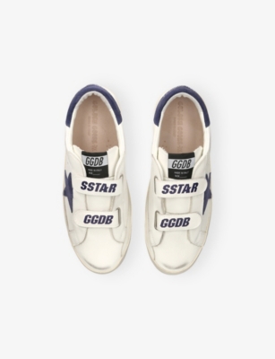 Golden Goose Old School Leather Trainers 6-8 Years In White