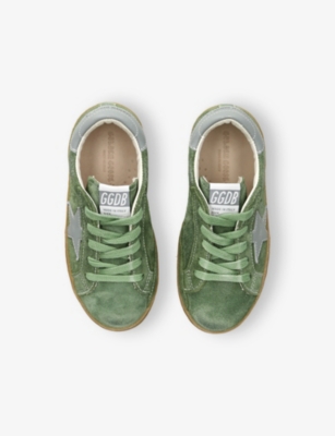 Golden Goose Super Star Suede Sneakers In Green