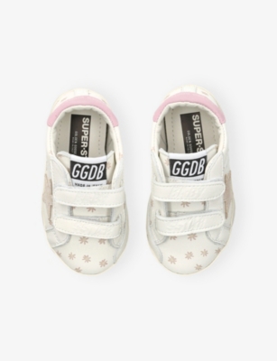 GOLDEN GOOSE: Kids' Baby School Leather Low-Top Trainers