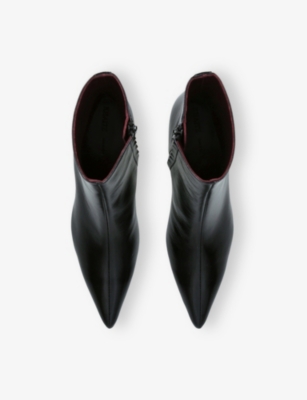 Khaite Leather Sybil Ankle Boots 40 In Black