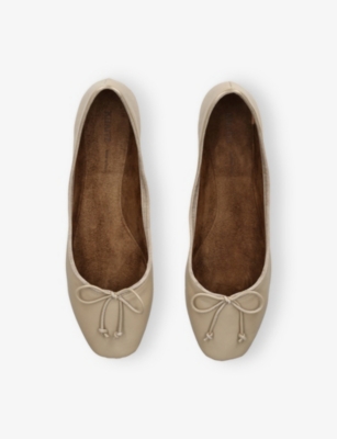 KHAITE: Charlotte Leather Ballet Flats