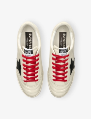 GOLDEN GOOSE: Men's Super-Star Matelassé Patent-Leather Low-Top Trainers