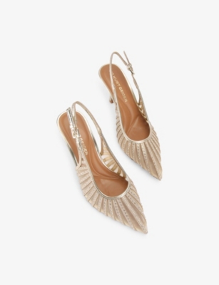 Kg Kurt Geiger Womens Gold Suzie Mesh Courts Eur 39 / 6 Uk In Gold