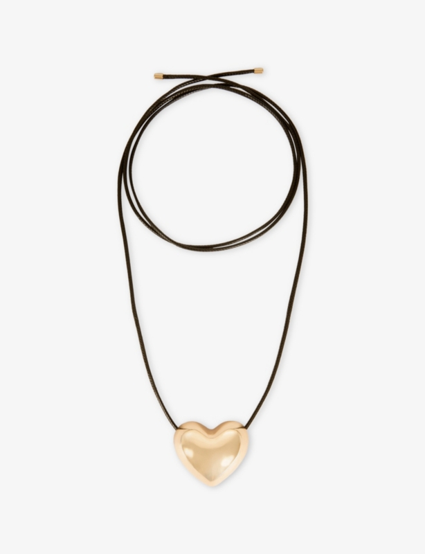 Heart-Pendant Rope Necklace