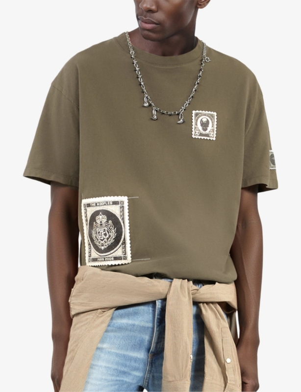 2-Row Spiked Brass Necklace