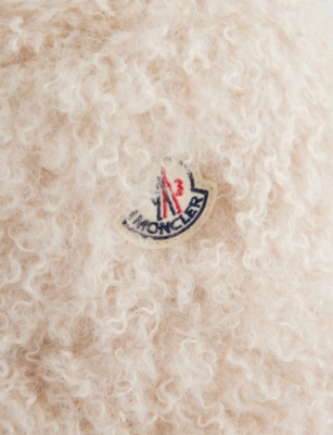 MONCLER: Brand-Patch Faux-Fur Bucket Hat