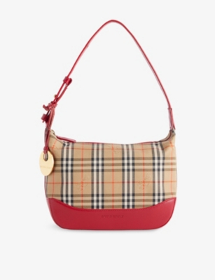 RESELFRIDGES: Pre-Loved Burberry Haymarket Check Canvas Shoulder Bag