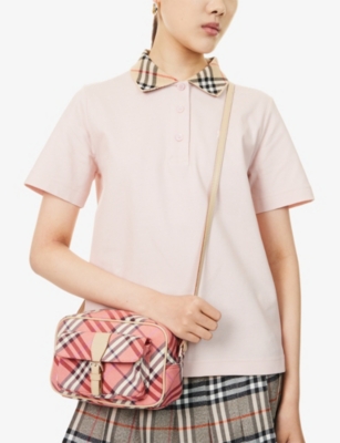 RESELFRIDGES: Pre-Loved Burberry Nova Check Canvas Cross-Body Bag