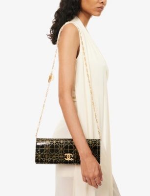RESELFRIDGES: Pre-Loved Chanel Chain-Strap Vinyl Clutch Bag
