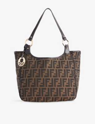 RESELFRIDGES: Pre-Loved Fendi Zucca Chef Canvas Tote Bag