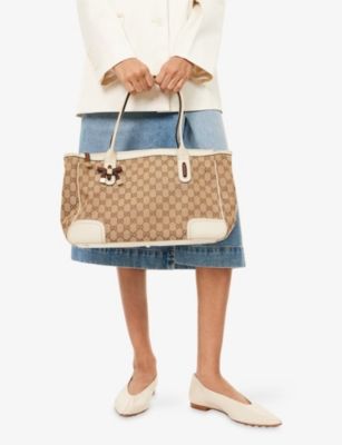 RESELFRIDGES: Pre-Loved Gucci Princy Canvas Shoulder Bag