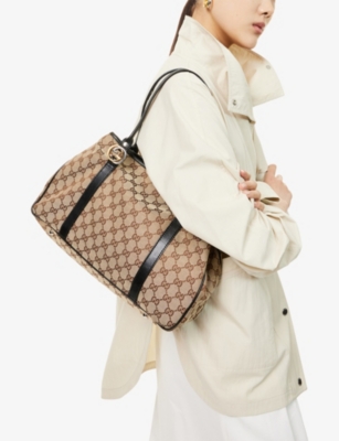 RESELFRIDGES: Pre-Loved Gucci Canvas Tote Bag