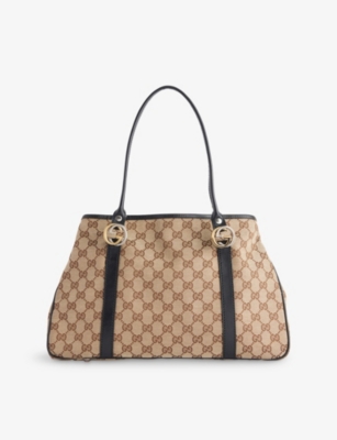 RESELFRIDGES: Pre-Loved Gucci Canvas Tote Bag