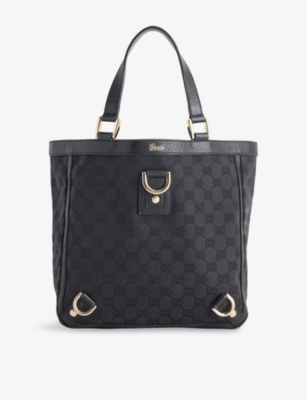 RESELFRIDGES: Pre-Loved Gucci Abbey D-Ring Canvas Tote Bag