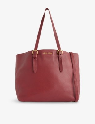 RESELFRIDGES: Pre-Loved Miu Miu Vitello Daino Convertible Leather Tote Bag