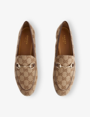Gucci Jordaan Horsebit Gg Canvas Loafers In Multi
