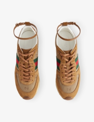 GUCCI: Nora Remotion GG Suede Trainers