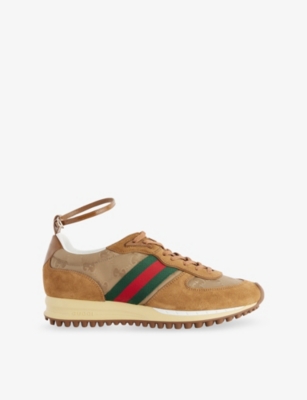 GUCCI: Nora Remotion GG Suede Trainers