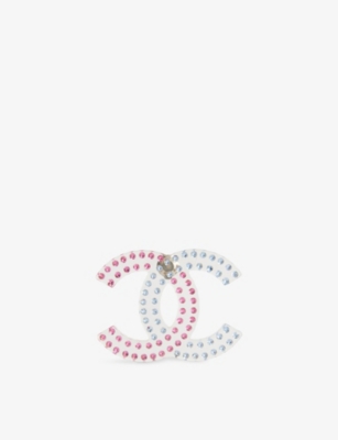 RESELFRIDGES: Pre-Loved Chanel Resin and Cubic Zirconia Brooch