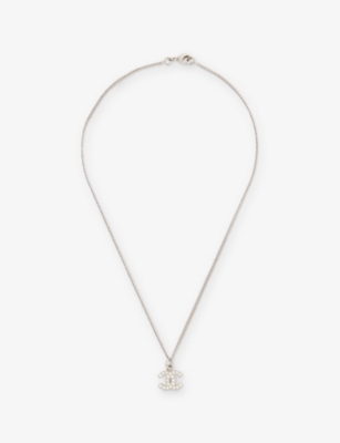 RESELFRIDGES: Pre-Loved Chanel Logo 925 Sterling Silver Pendant Necklace