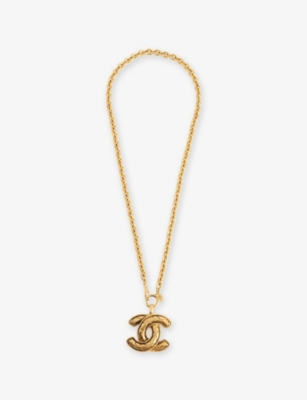 RESELFRIDGES: Pre-Loved Chanel Gold-Plated Metal Pendant Necklace