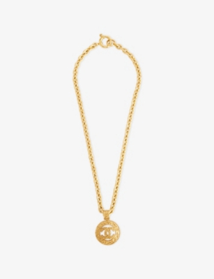 RESELFRIDGES: Pre-Loved Chanel Gold-Plated Metal Pendant Necklace