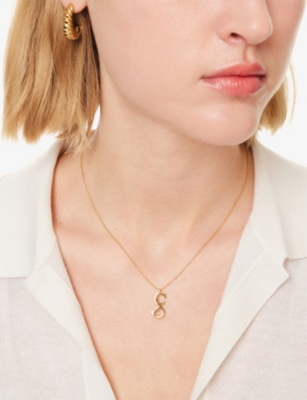 RESELFRIDGES: Pre-Loved Dior CD Logo Gold-Plated Metal Pendant Necklace