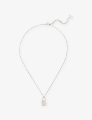 RESELFRIDGES: Pre-Loved Dior Padlock Brass Pendant Necklace