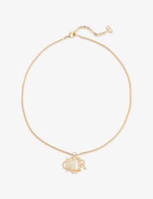 RESELFRIDGES: Pre-Loved Dior Gold-Plated Metal Pendant Necklace
