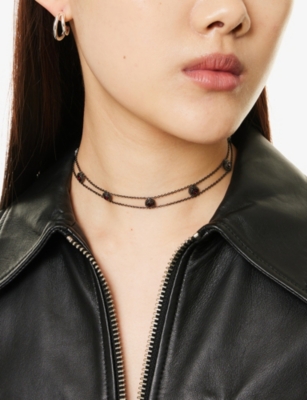 RESELFRIDGES: Pre-Loved Dior Silver-Tone Metal Crystal Necklace