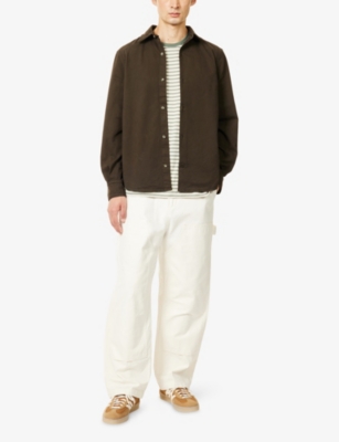 7 FOR ALL MANKIND: Regular-Fit Long Sleeves Cotton-Blend Shirt