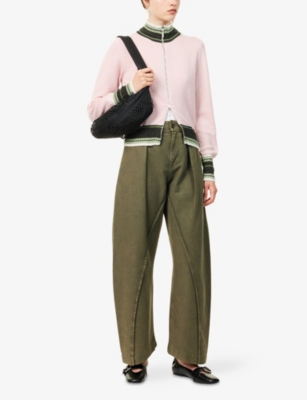 Jw Anderson J. W. Anderson Twisted Seam Trousers In Green