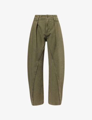 Jw Anderson J. W. Anderson Twisted Seam Trousers In Green
