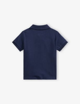 POLO RALPH LAUREN: Baby Boy Pony Embroidered Cotton Polo Shirt