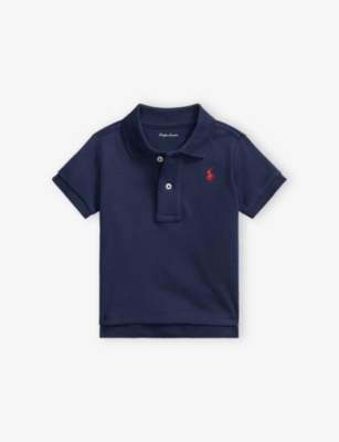 POLO RALPH LAUREN: Baby Boy Pony Embroidered Cotton Polo Shirt
