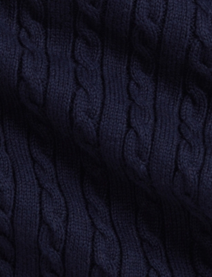 POLO RALPH LAUREN: Girls' Logo-Embroidered Cable-Knit Cotton Polo Jumper Dress