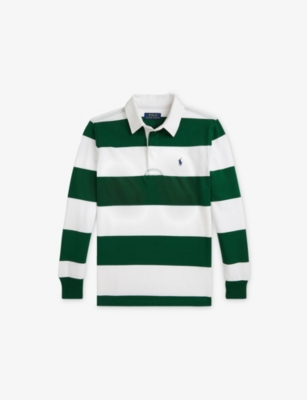 POLO RALPH LAUREN: Boys’ The Iconic Striped Cotton-Jersey Rugby Shirt