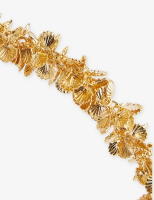 LELET NY: Marina Shell 14ct Gold Plated-Brass Headband