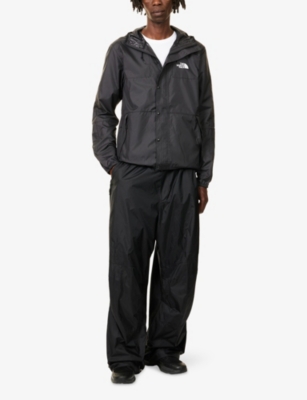 The North Face Mens Tnf Black-npf Seasonal Mountain Logo-print Shell Jacket In Black