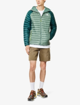 The North Face Mens Duck Green-deep Nori Bettaforca Hooded Shell-down Jacket Xl In Multi