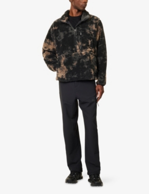 The North Face Mens Tnf Black Light Refract Extreme Pile High-neck Woven Sweatshirt Xl In Multi