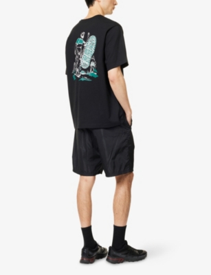 The North Face Mens Tnf Black Uhke Backpack Relaxed-fit Cotton-jersey T-shirt In Black