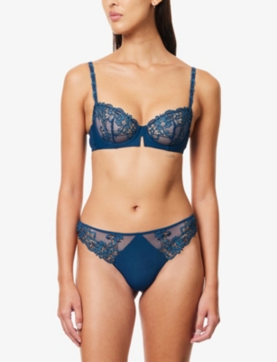SIMONE PERELE: Saga Floral Lace Thong